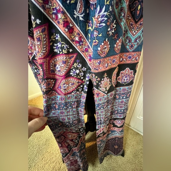 American Eagle boho spaghetti strap flowy maxi dress. Multi color. Small. EUC - Picture 3 of 8